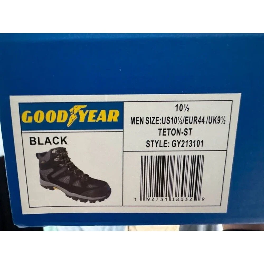 Goodyear Teton Steel Toe Work Boots Men’s 10.5 Waterproof Hiker NIB EH Safety
